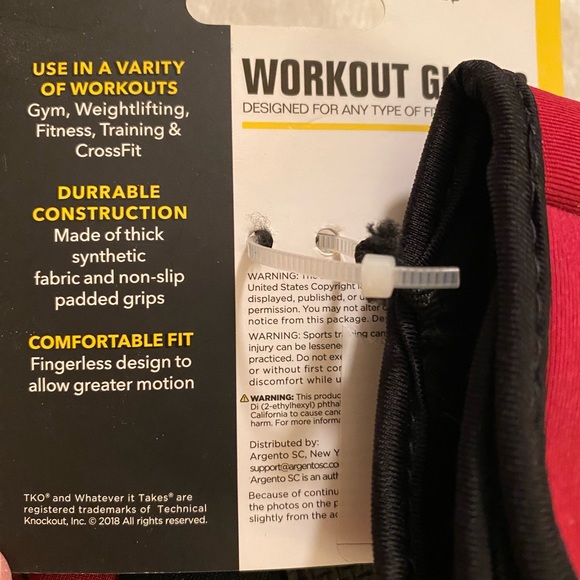 Size L TKO Workout Gloves - Picture 4 of 9